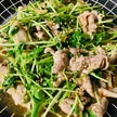 豆苗と豚肉の炒め物